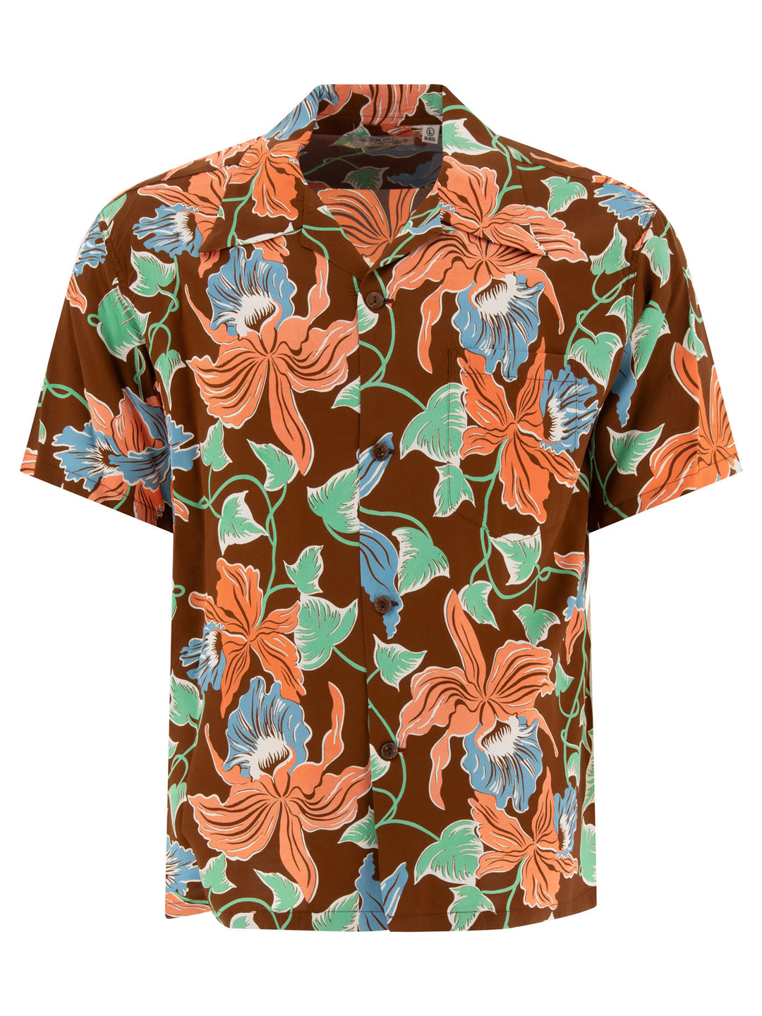 Sun Surf Cattleya Orchid Shirts Marrone