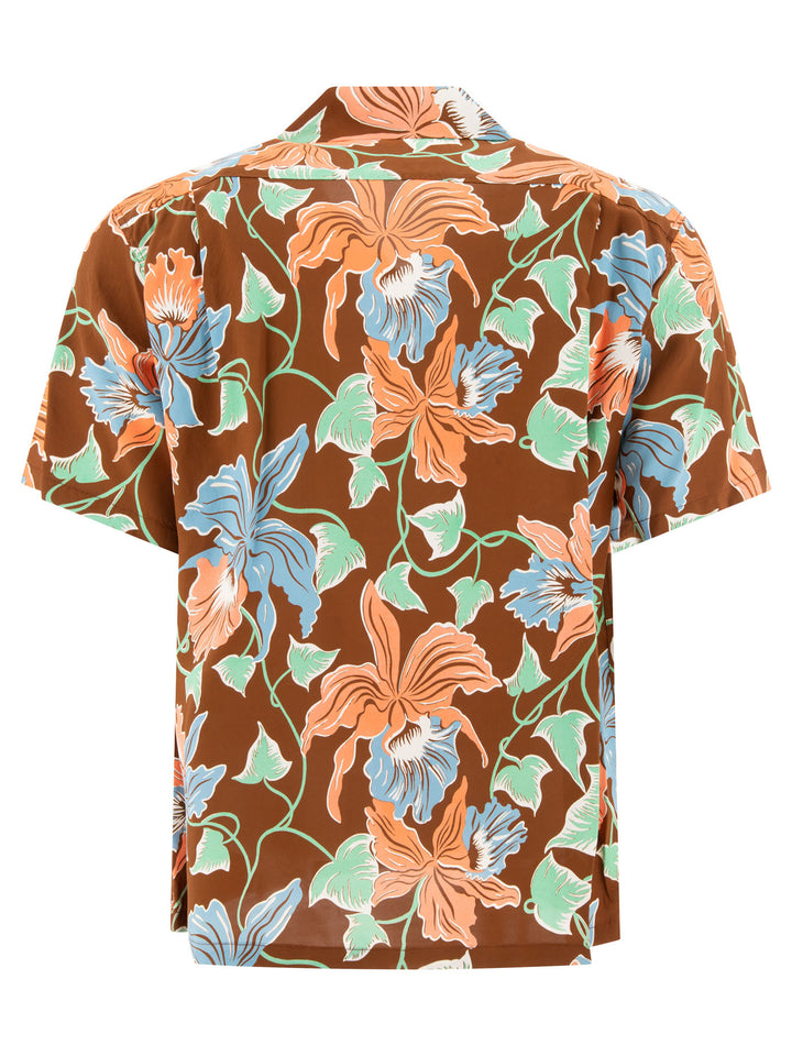 Sun Surf Cattleya Orchid Shirts Marrone