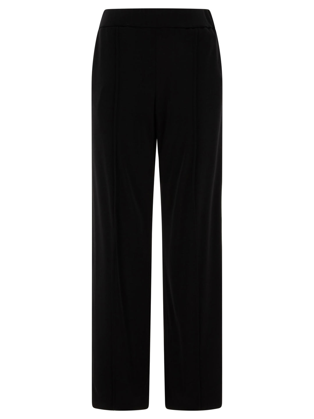 Wide-Leg Viscose Trousers Nero