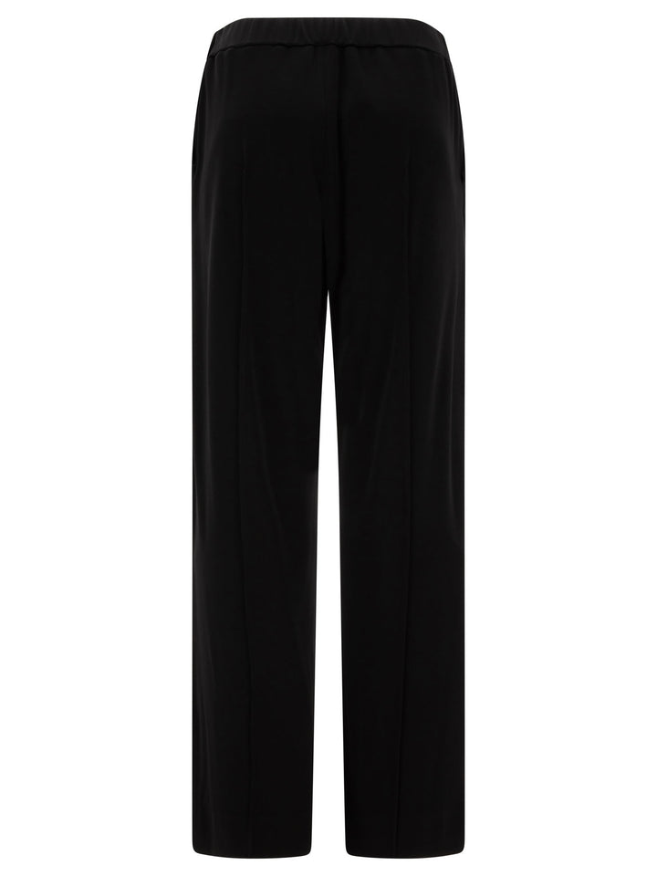 Wide-Leg Viscose Trousers Nero