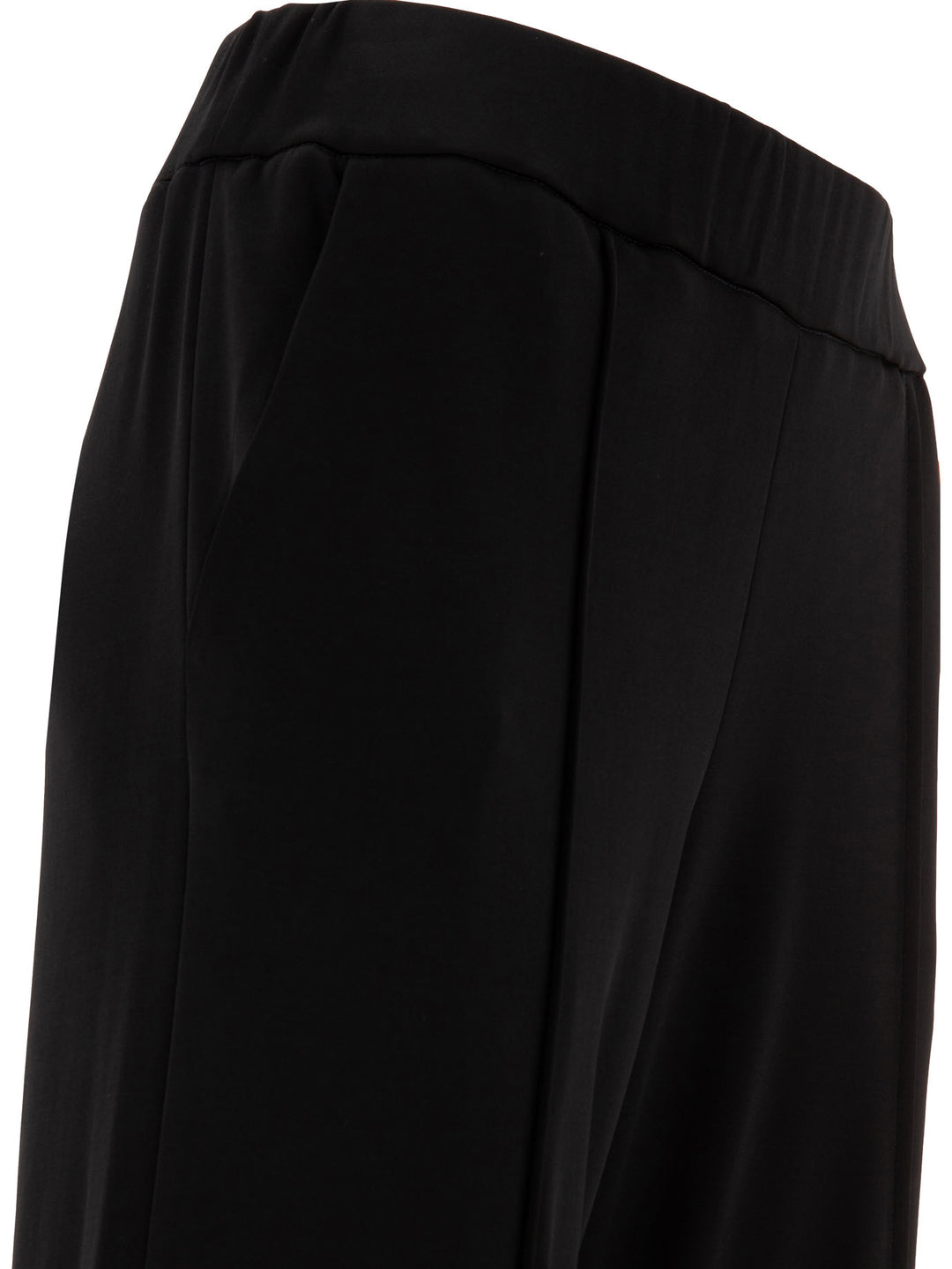 Wide-Leg Viscose Trousers Nero