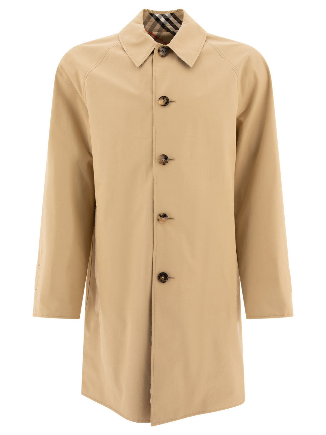 Long Reversible Gabardine Car Coat Coats Beige