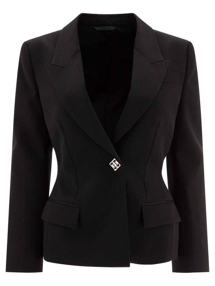 Wool Blazer With 4g Detail Giacche Nero