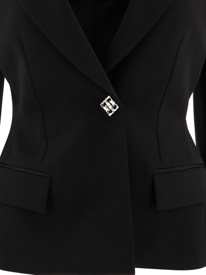 Wool Blazer With 4g Detail Giacche Nero