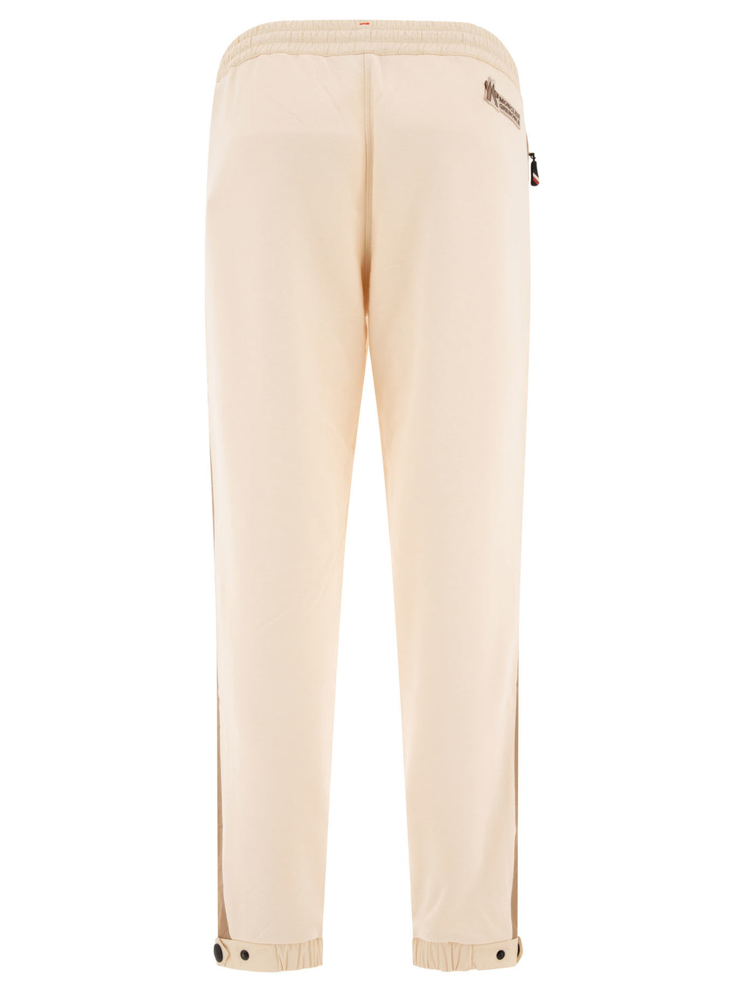 Padded Joggers With Mountain Logo Trousers Beige