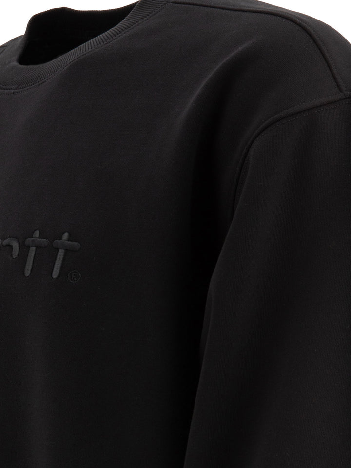 Sweatshirt With Embroidered Logo Sweatshirts Nero