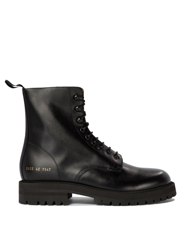 Leather Combat Boots Stivali & Stivaletti Nero