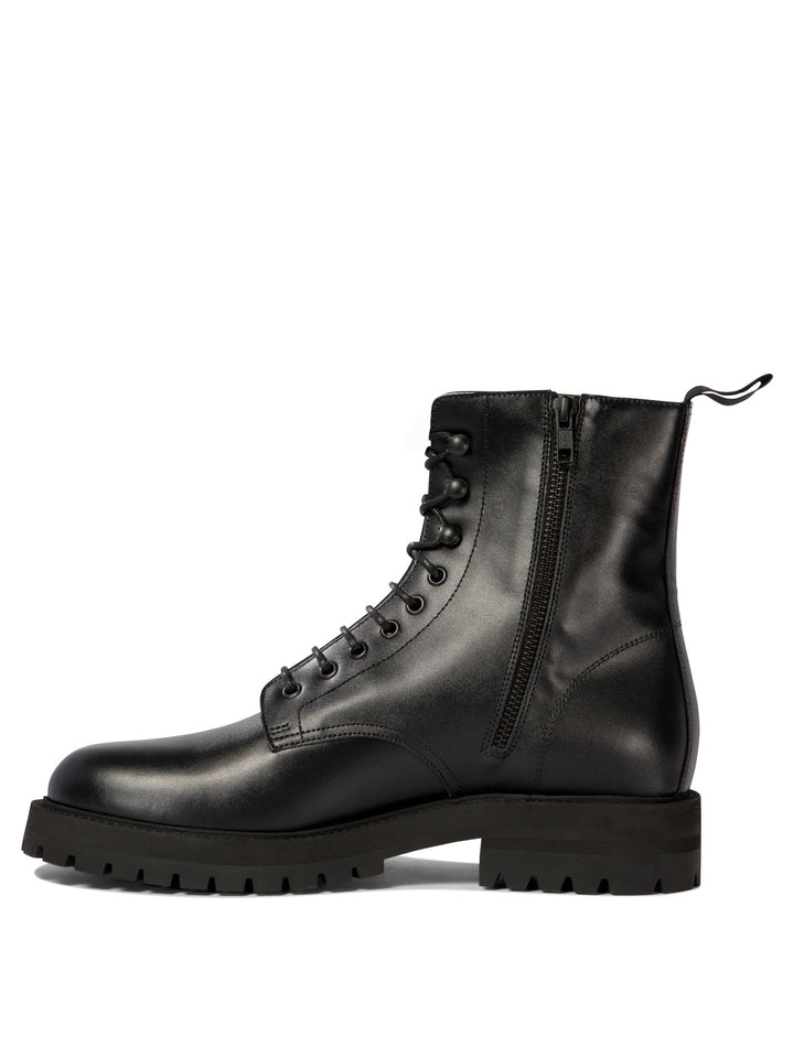 Leather Combat Boots Stivali & Stivaletti Nero