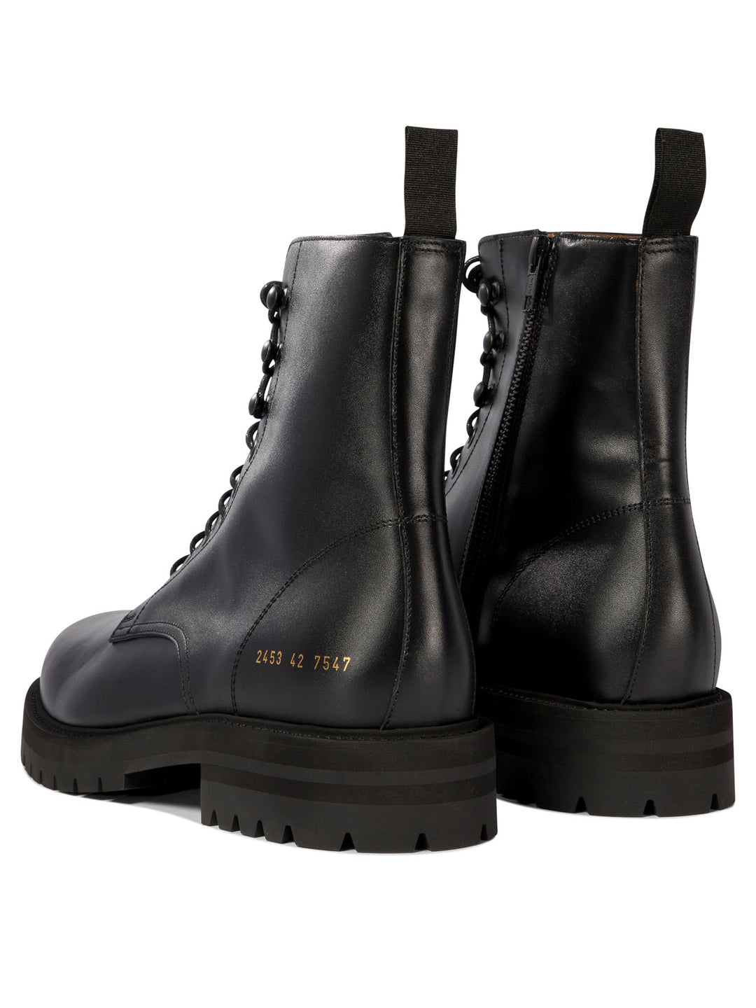 Leather Combat Boots Stivali & Stivaletti Nero