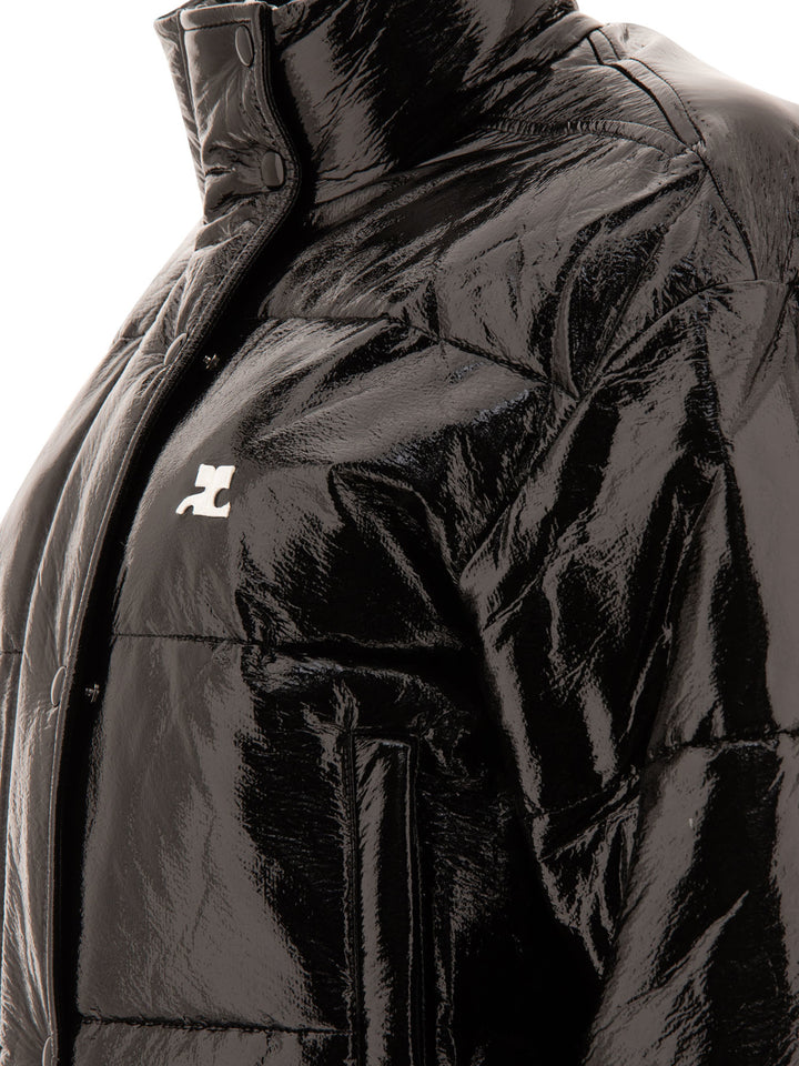 Vinyl Puffer Jacket Giacche Nero