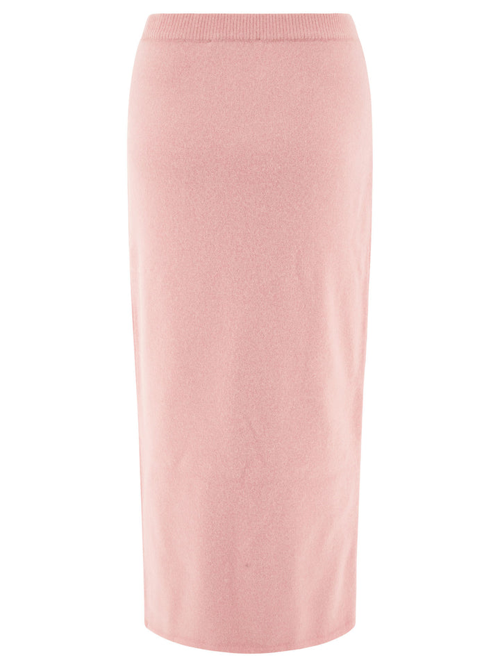 Embellished Midi Skirt Gonne Rosa