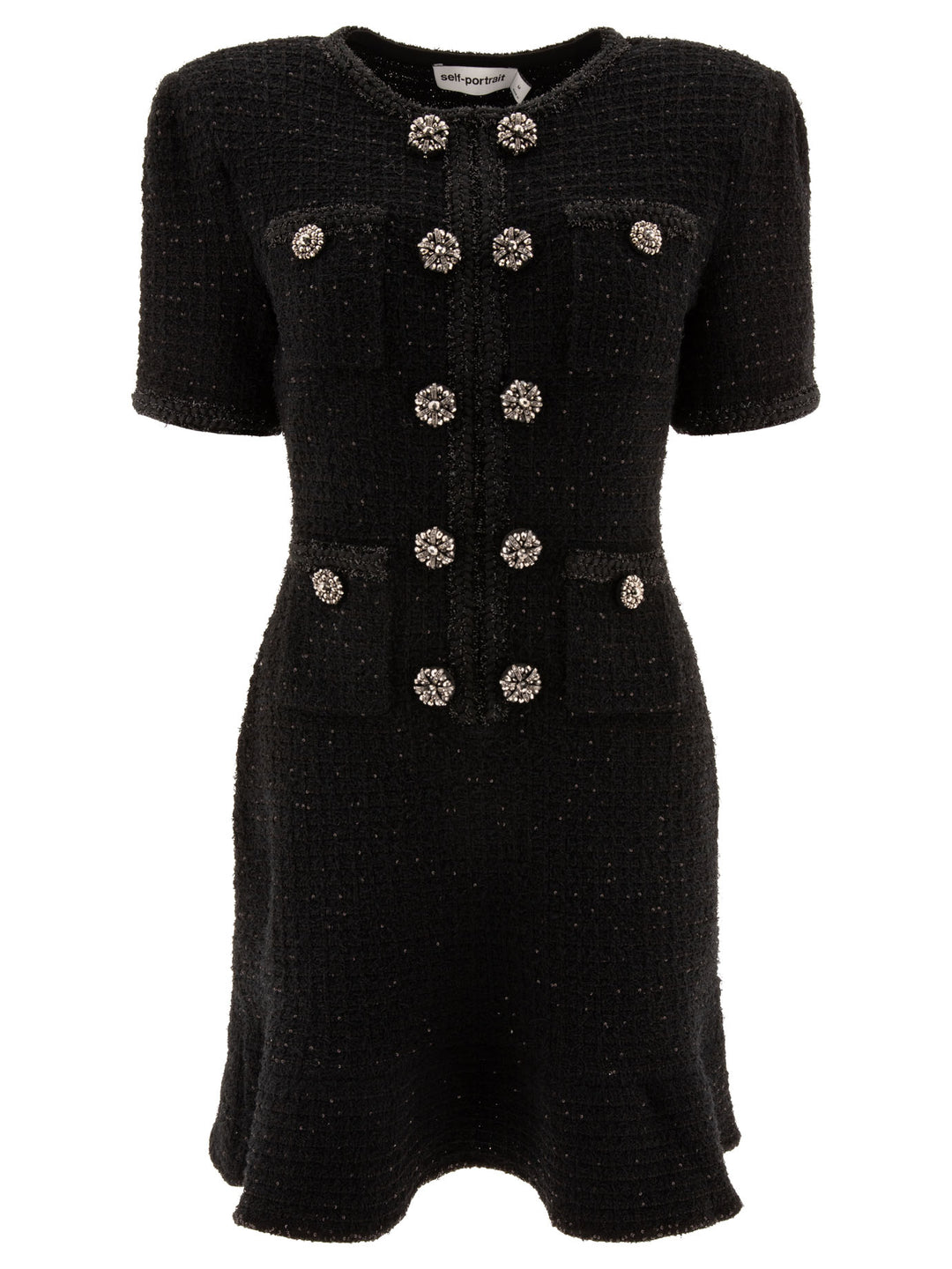 Knit Dress With Buttons Abiti Nero