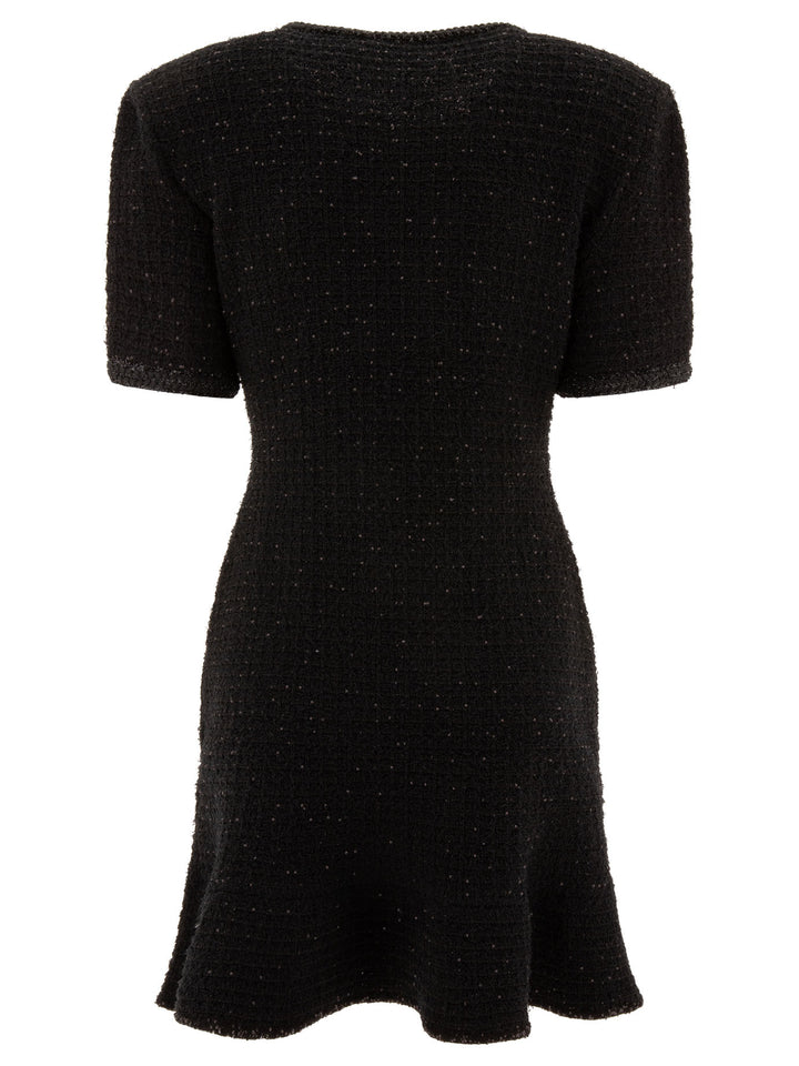 Knit Dress With Buttons Abiti Nero