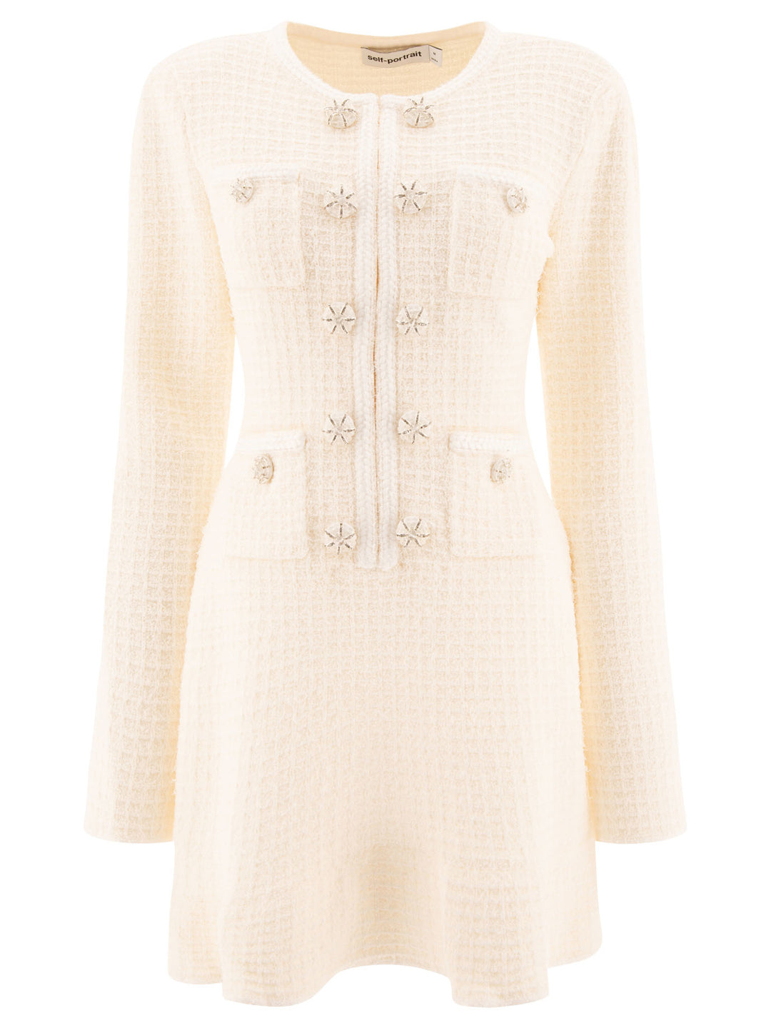 Knit Dress With Buttons Abiti Bianco