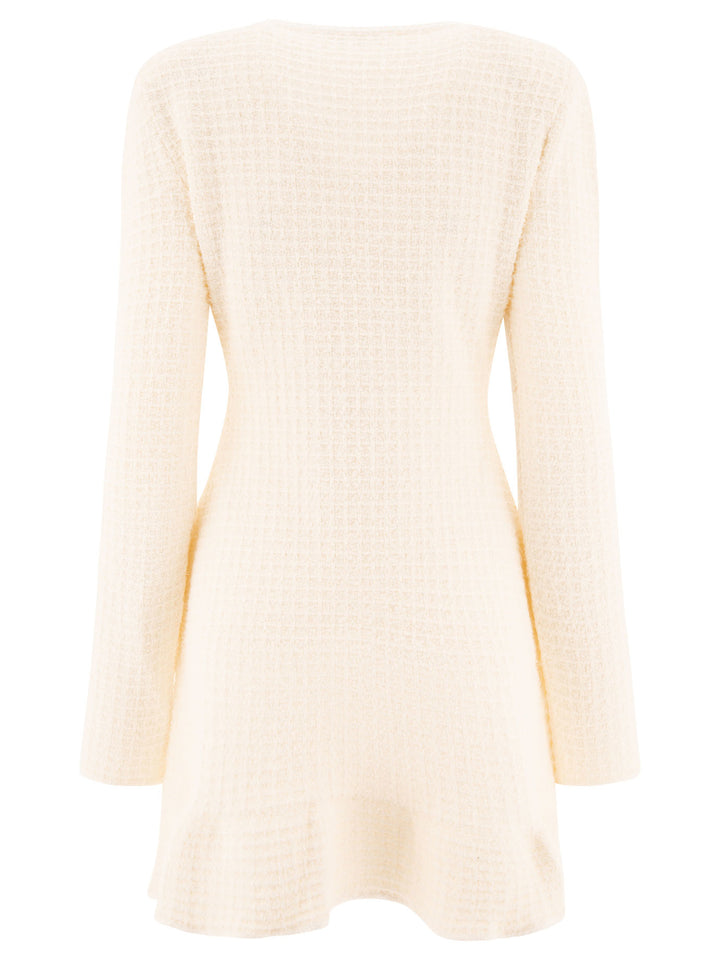 Knit Dress With Buttons Abiti Bianco