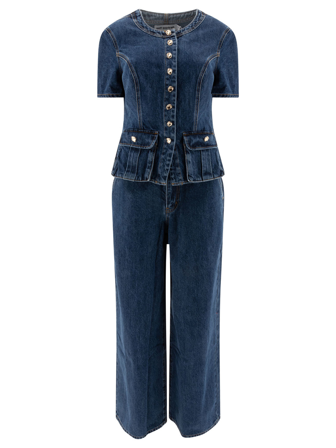 Denim Jumpsuit Abiti Blu