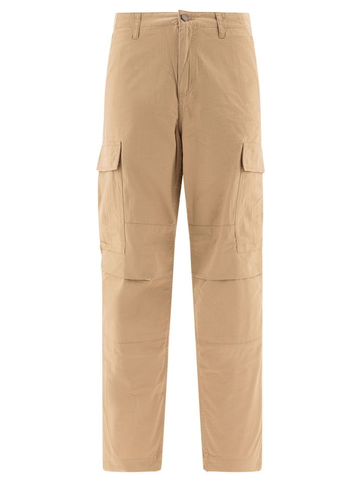 Regular Cargo Trousers Beige