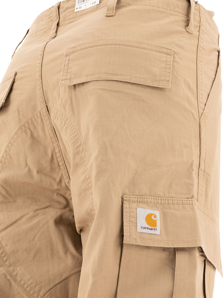 Regular Cargo Trousers Beige