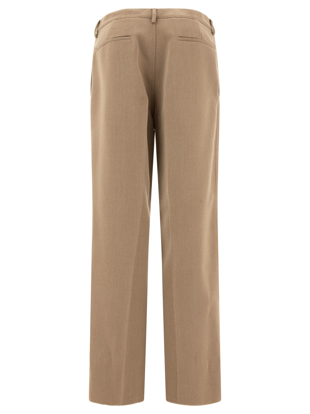 Melange Wool Trousers Beige