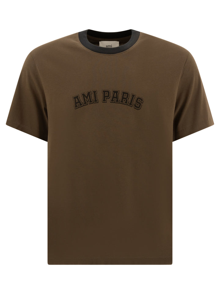 Ami Paris T-Shirts Marrone