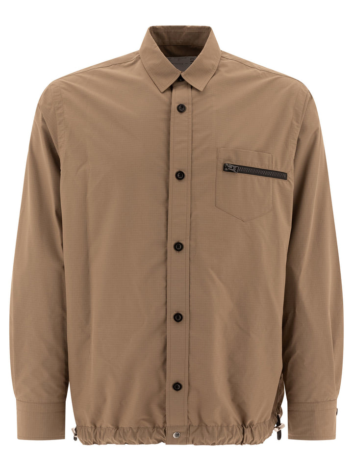 Shirt-Style Jacket Giacche Beige