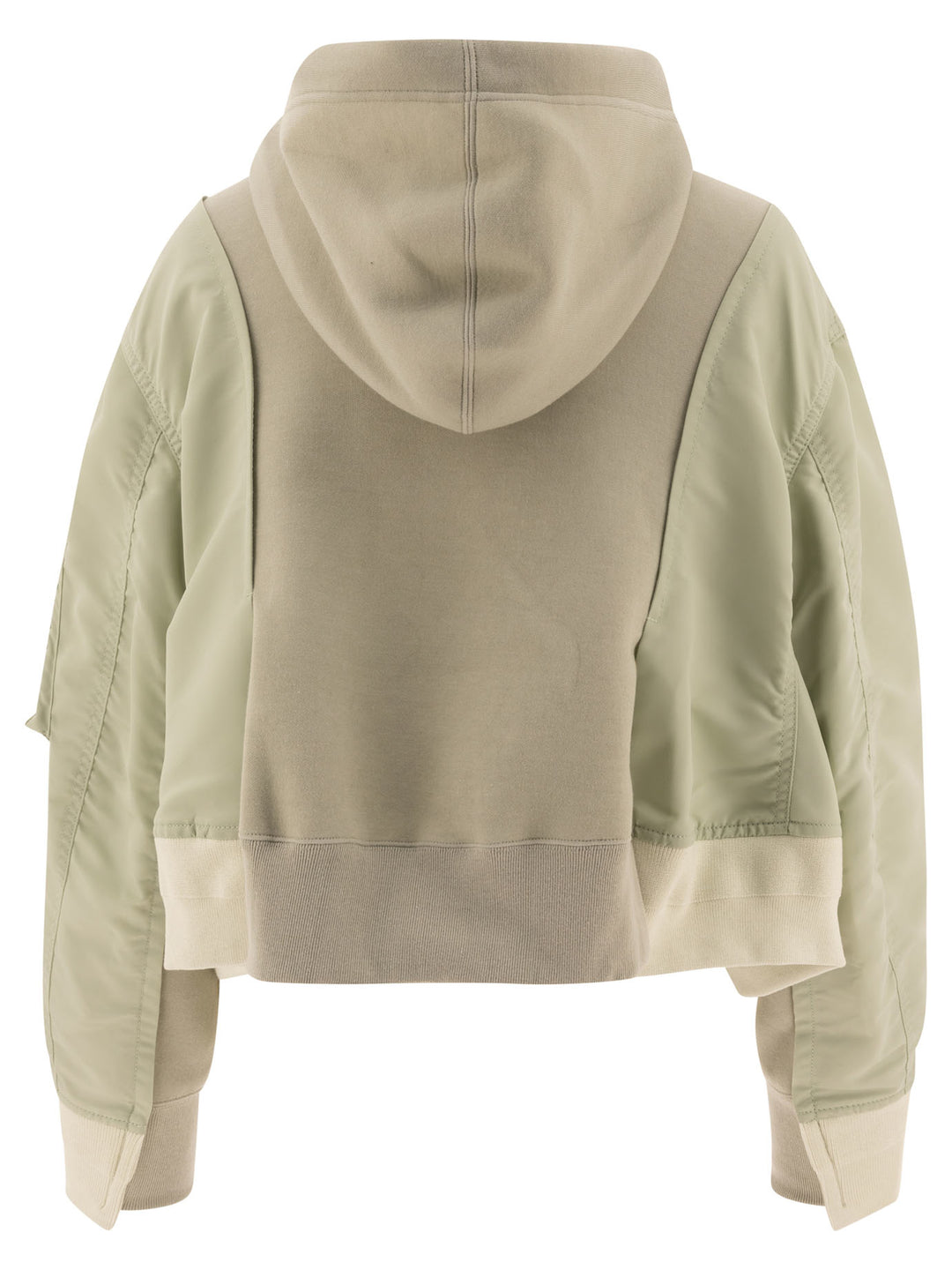 Nylon Twill X Sponge Sweatshirts Verde