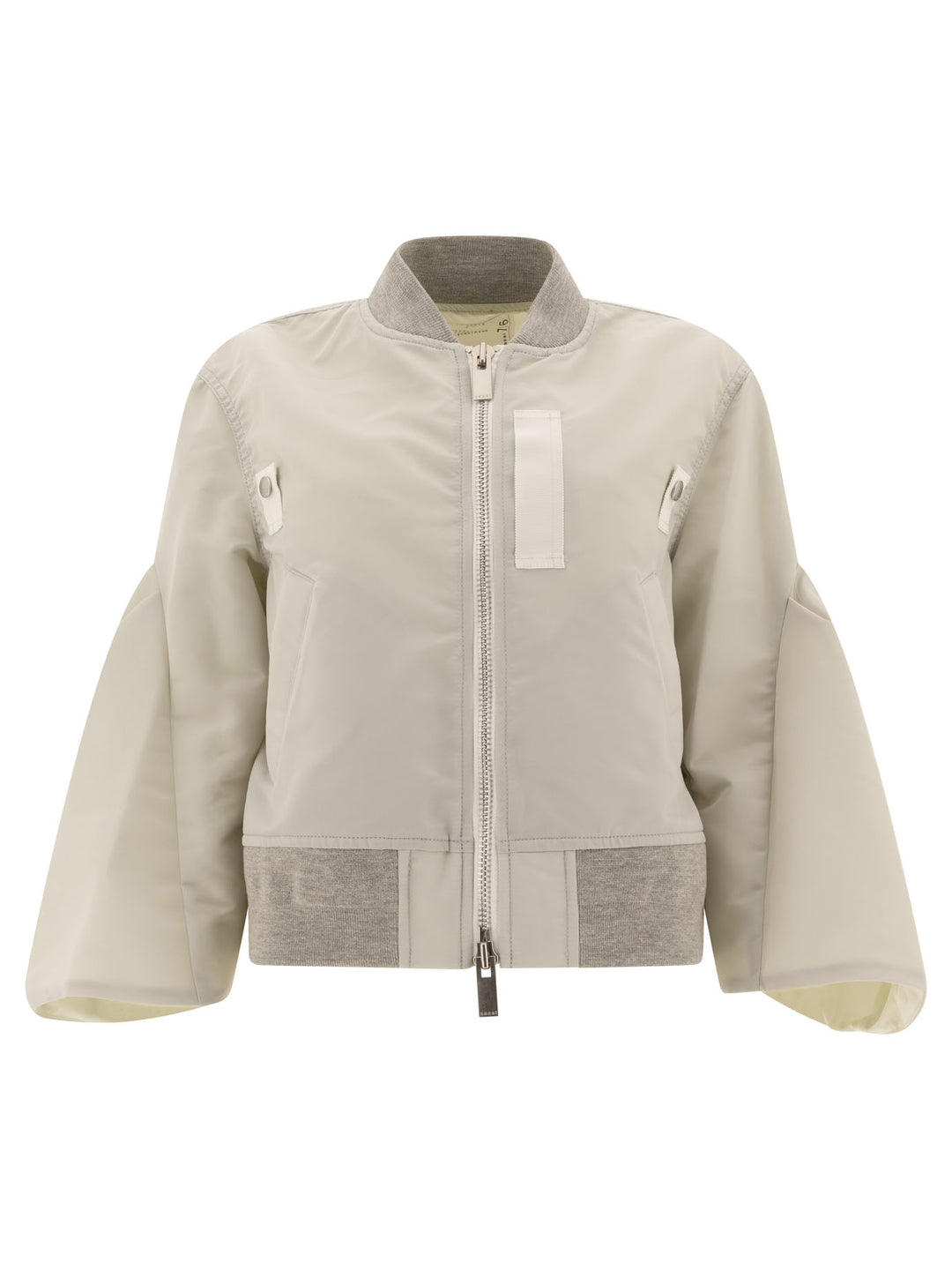 Nylon Cropped Bomber Jacket Giacche Grey