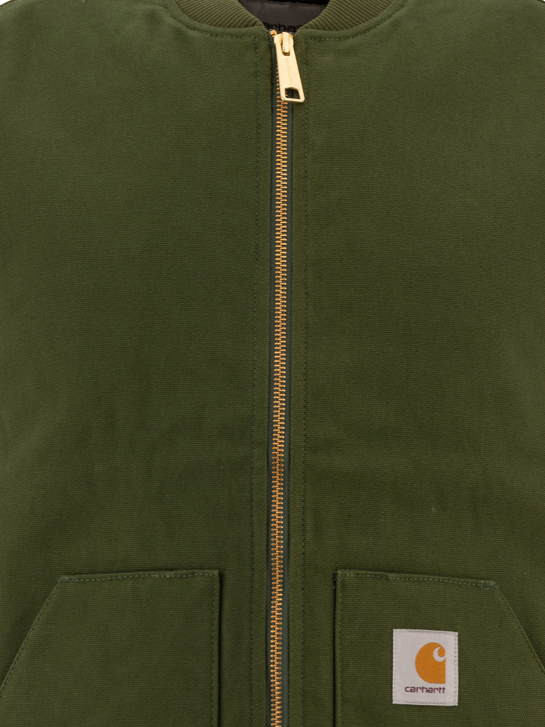 Vest Jacket With Patch Logo Giacche Verde