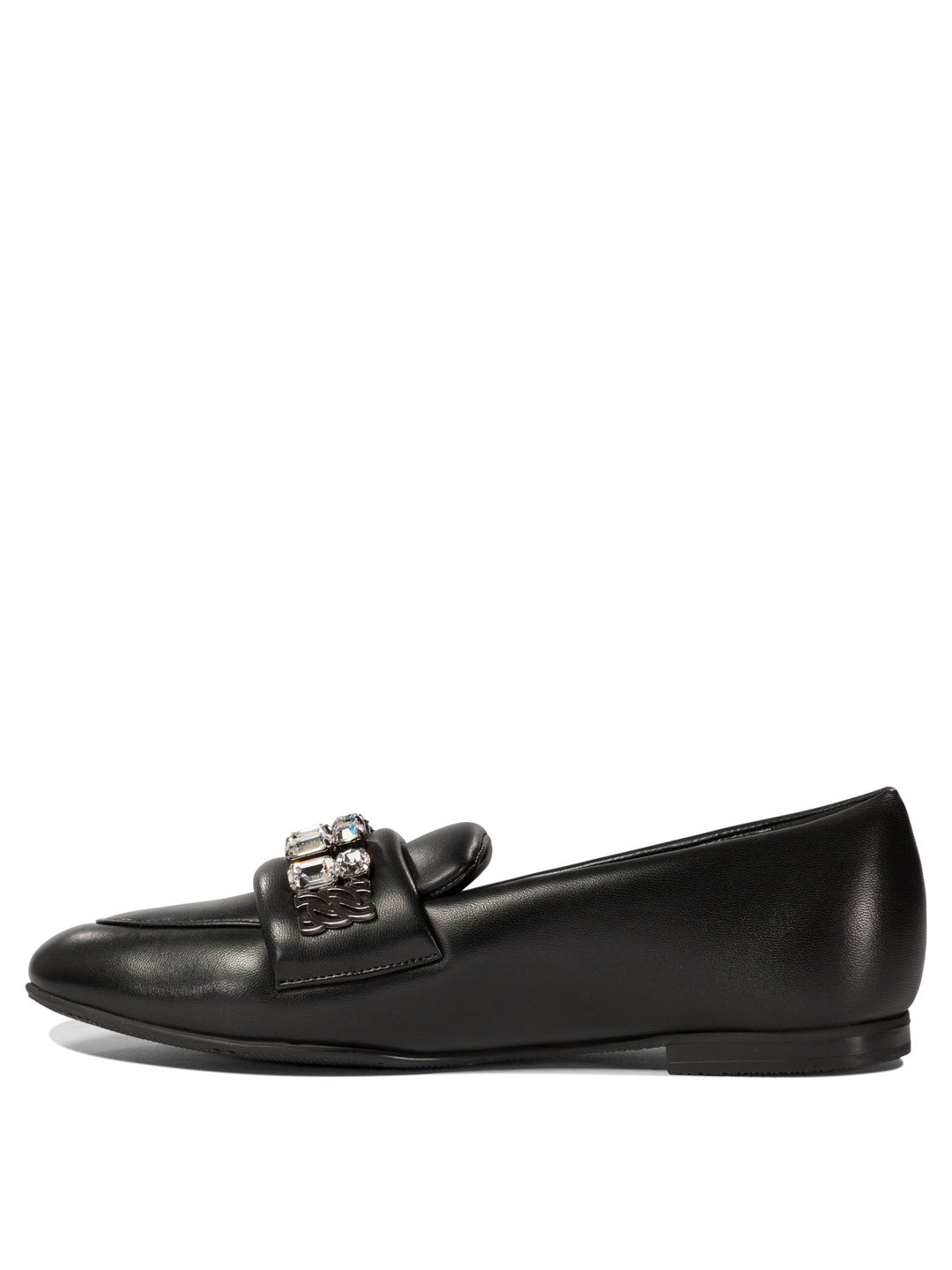 Loafers With Crystal Details Loafers & Slippers Nero