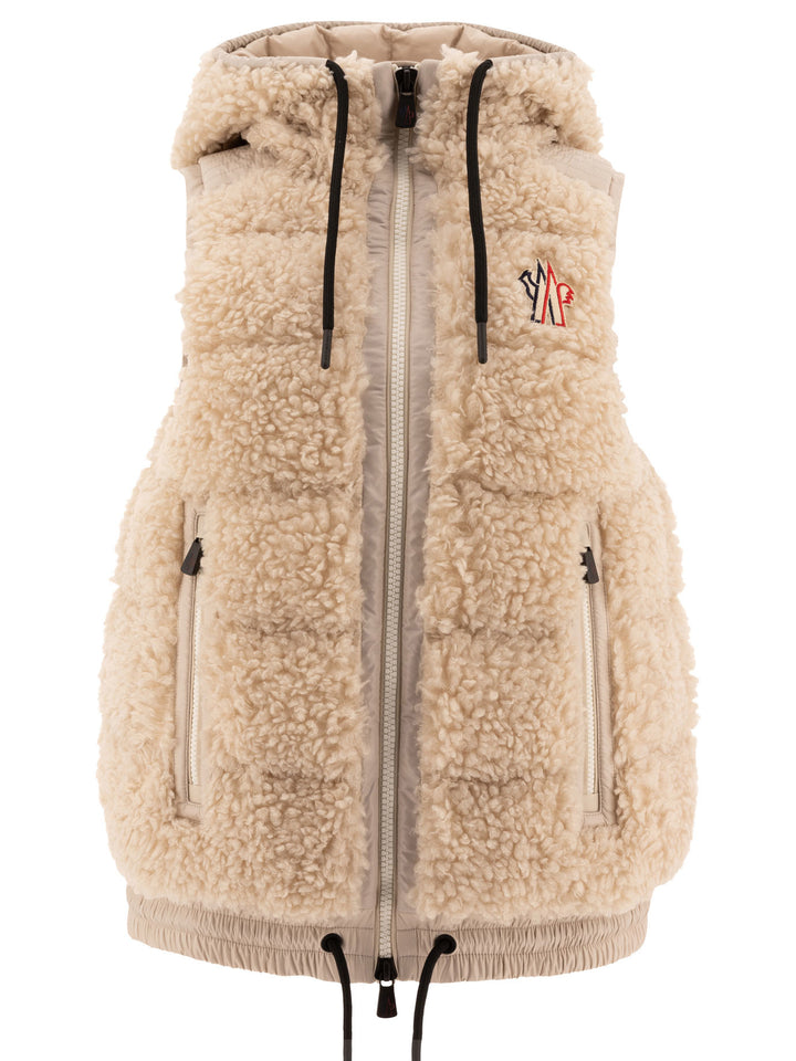 Shearling Down Vest Giacche Beige