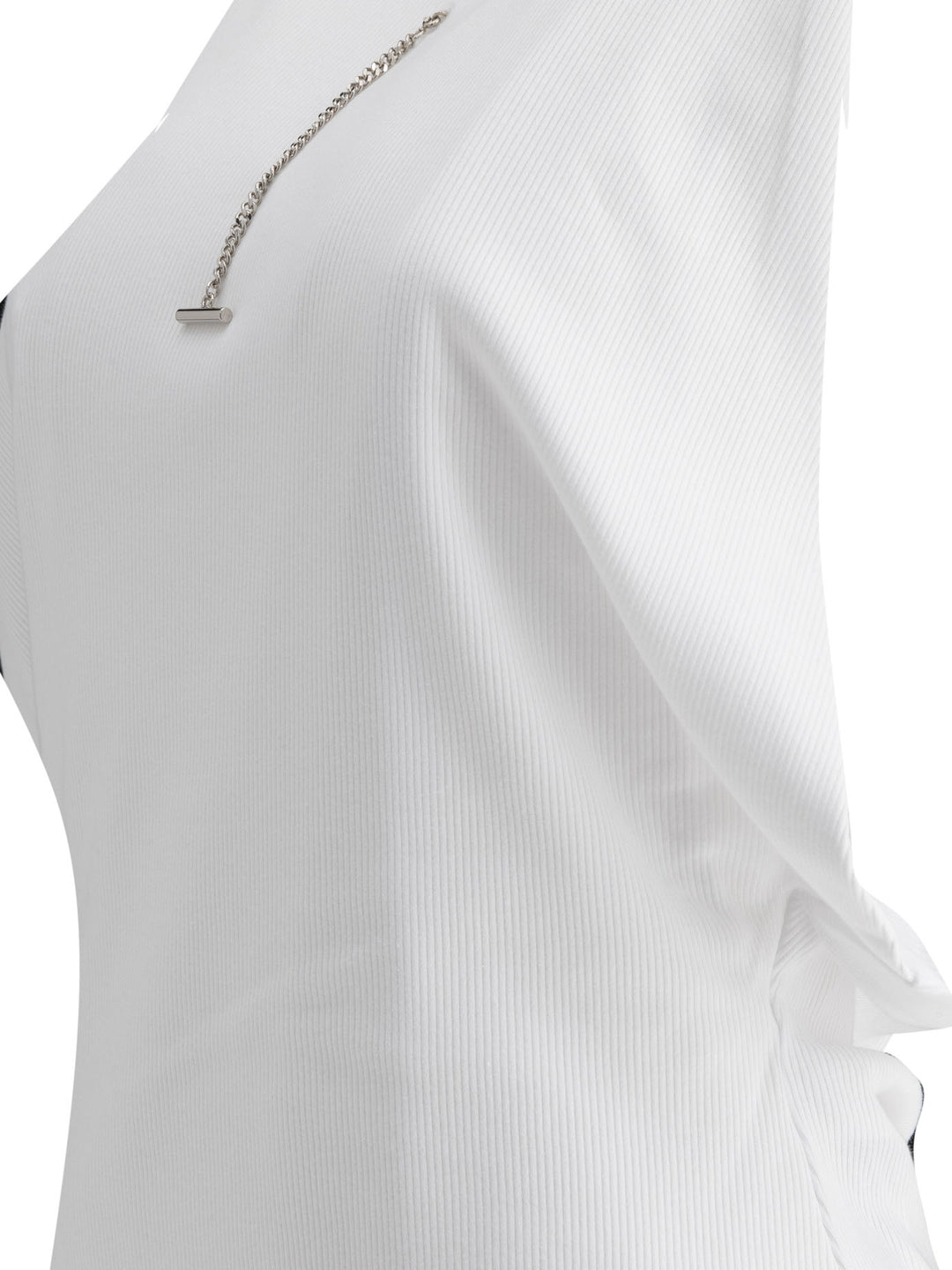 Ribbed Top Top Bianco