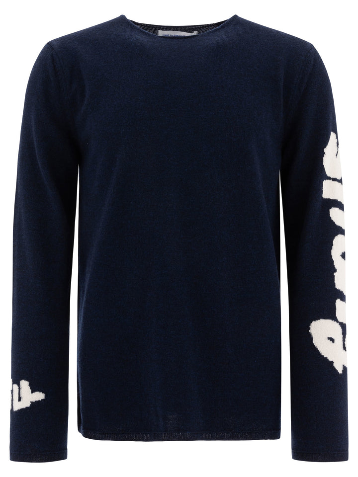 Jacquard Crewneck Sweater Knitwear Blu