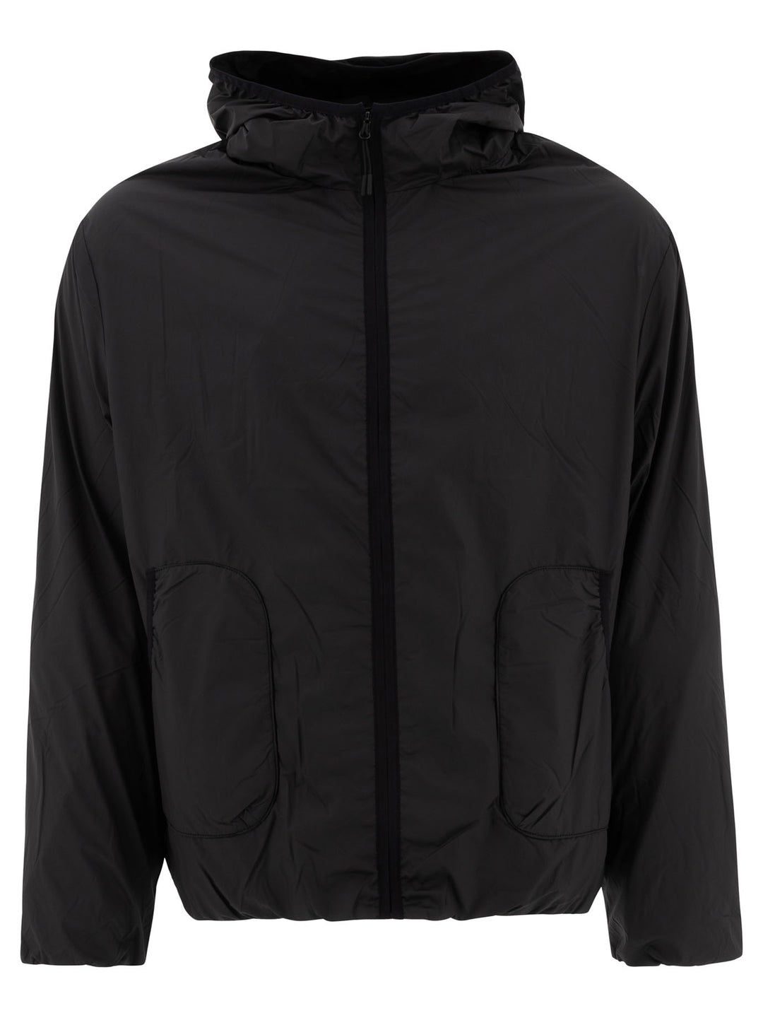 Windproof Hooded Jacket Giacche Nero