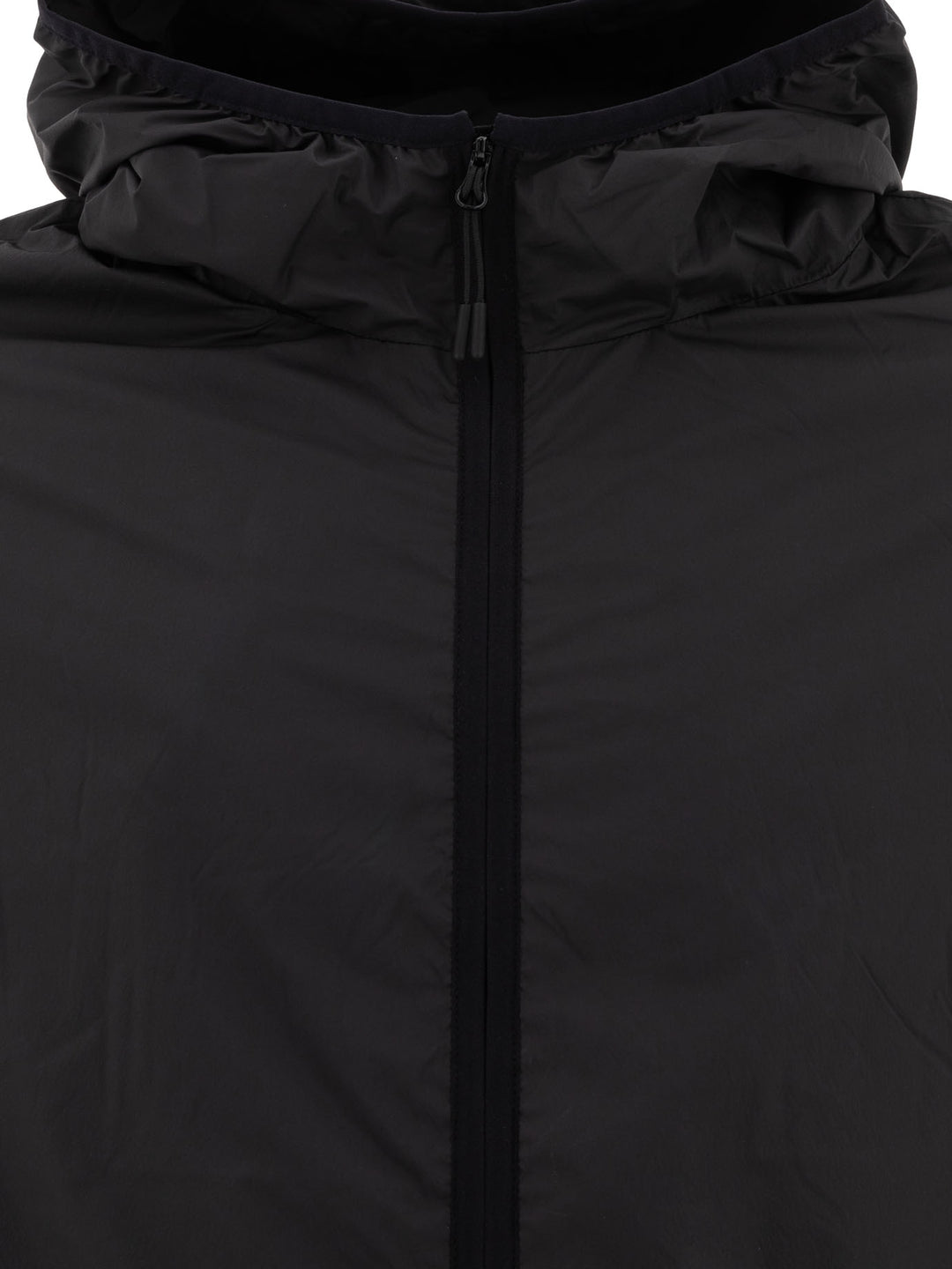 Windproof Hooded Jacket Giacche Nero