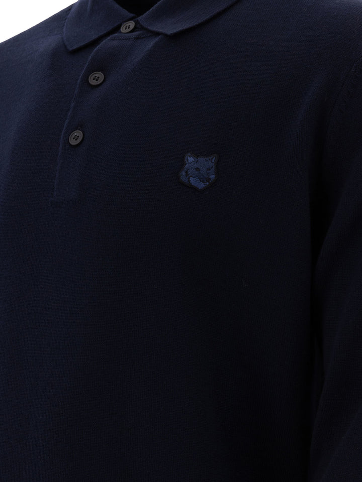 Bold Fox Head Polo Shirts Blu