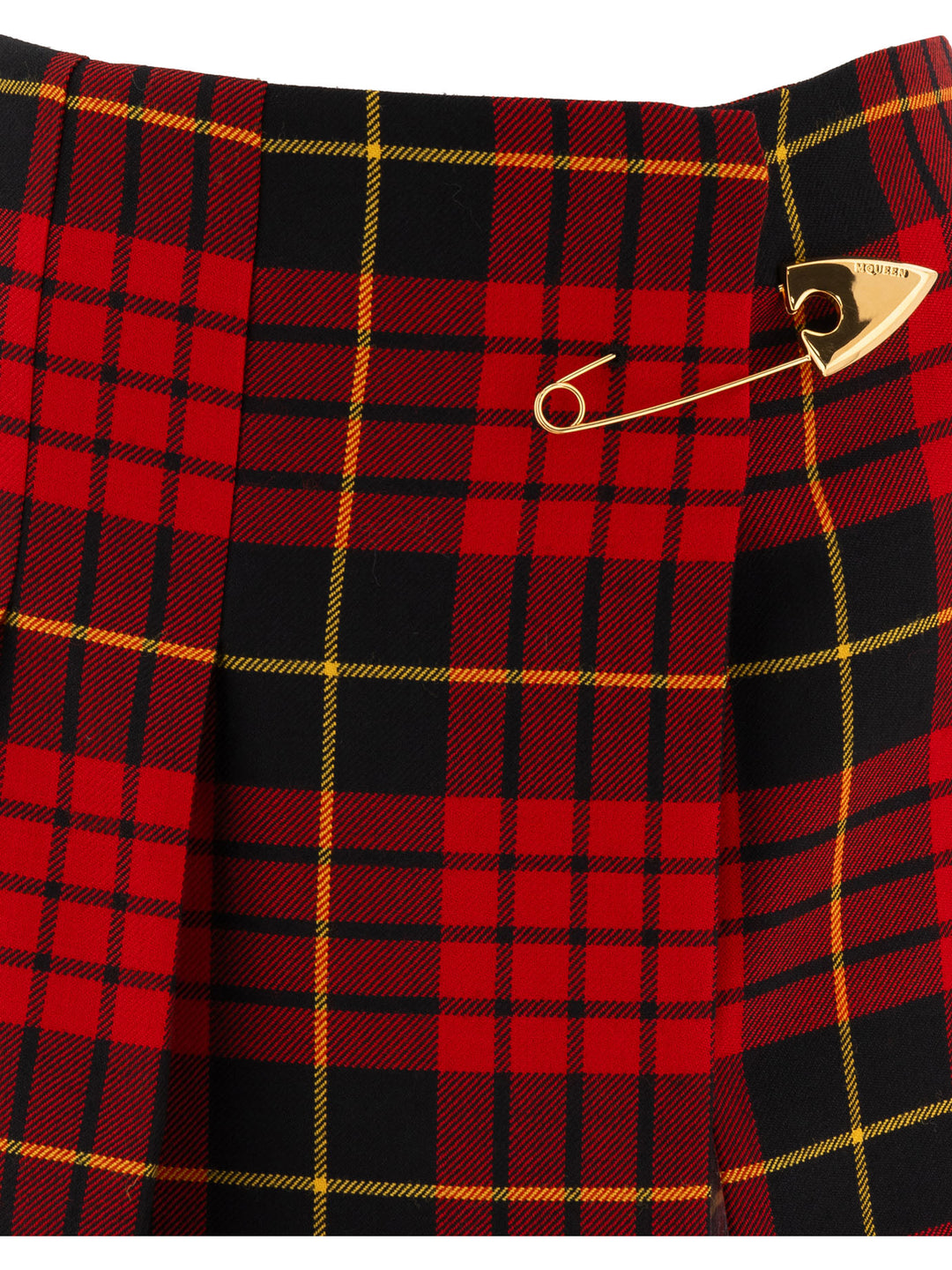 Tartan Miniskirt Gonne Rosso