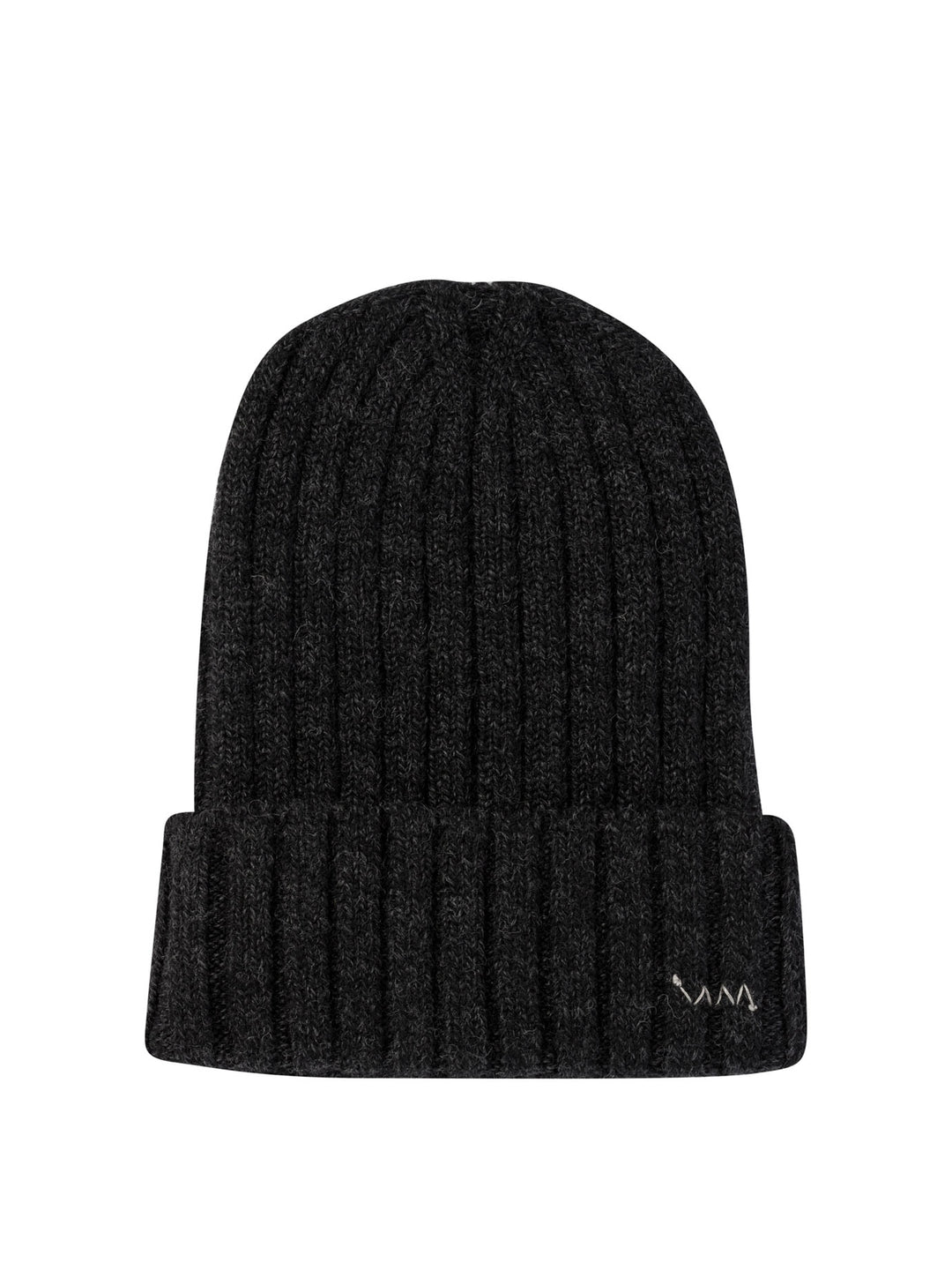 Knitted Beanie With Embroidered Logo Cappelli Nero