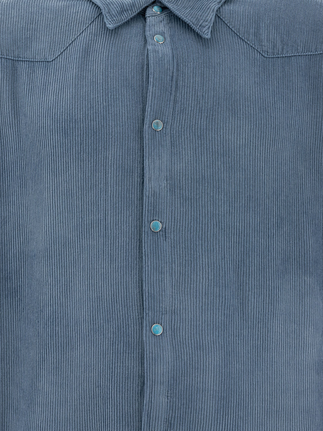 Corduroy Shirt Shirts Blu