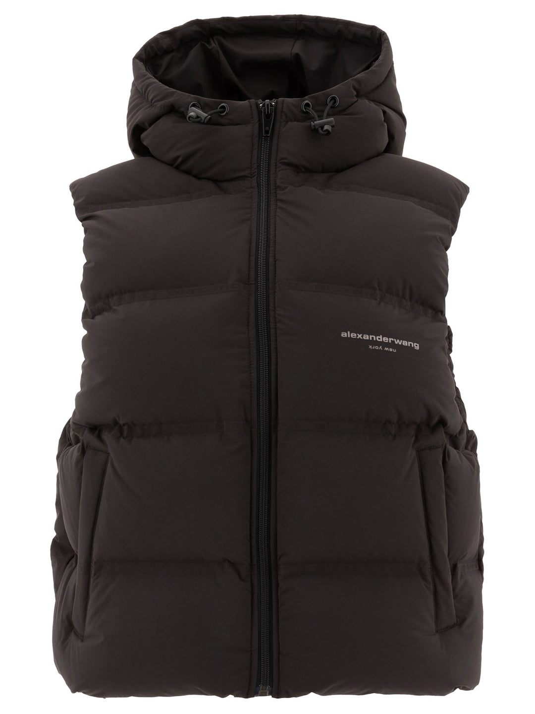 Down Vest With Logo Giacche Nero