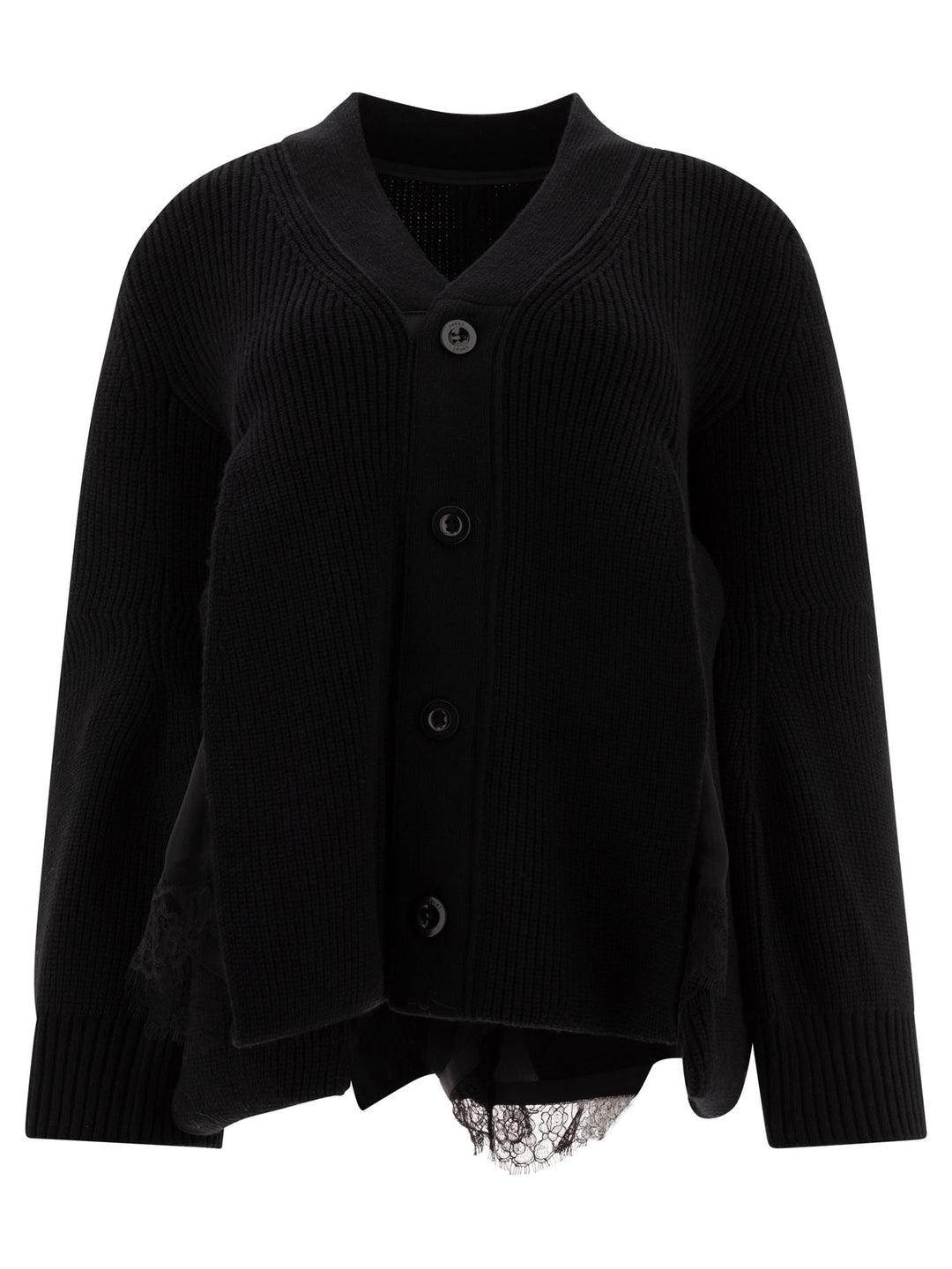 Wool Knit Cardigan Knitwear Nero