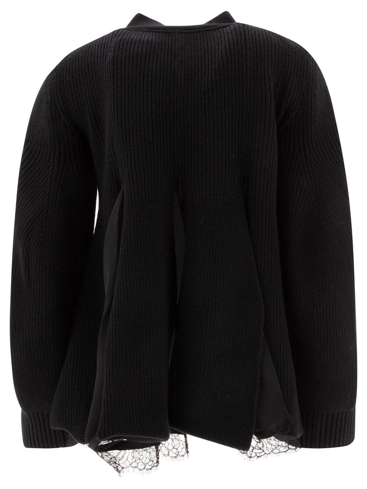 Wool Knit Cardigan Knitwear Nero