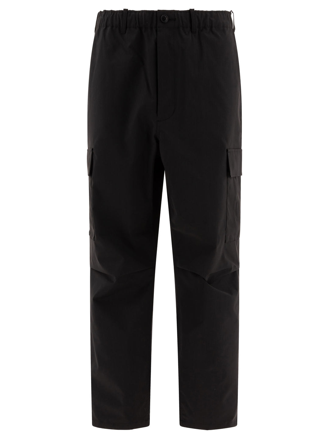 Wool Blend Twill Trousers Nero