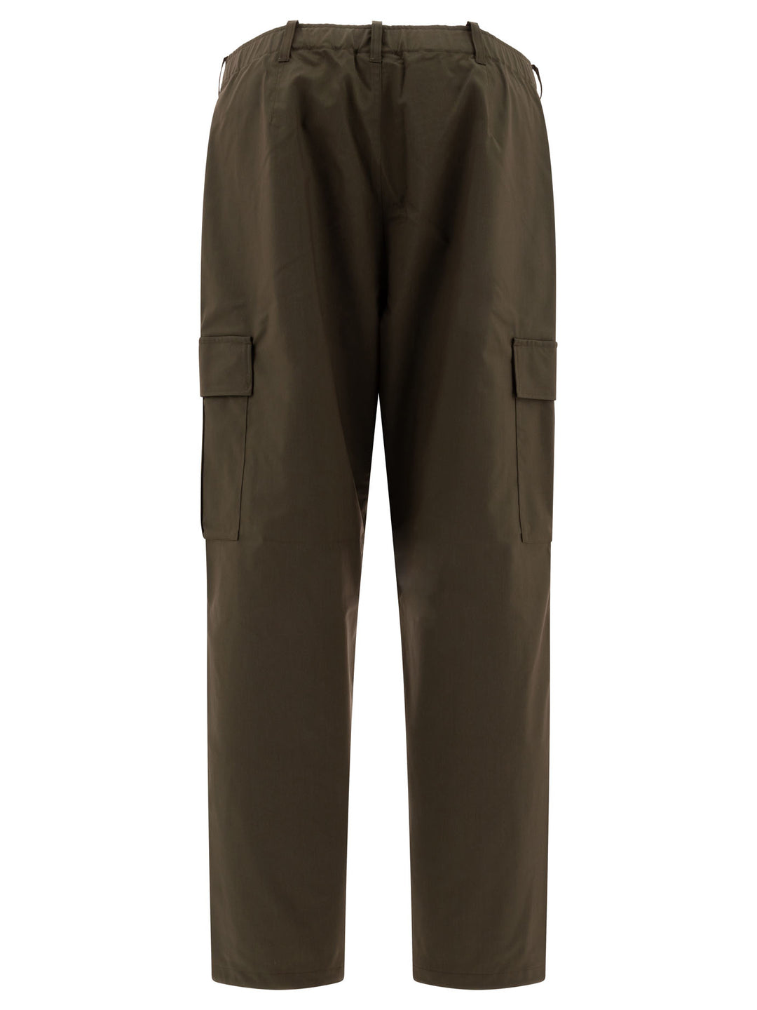 Wool Blend Twill Trousers Verde