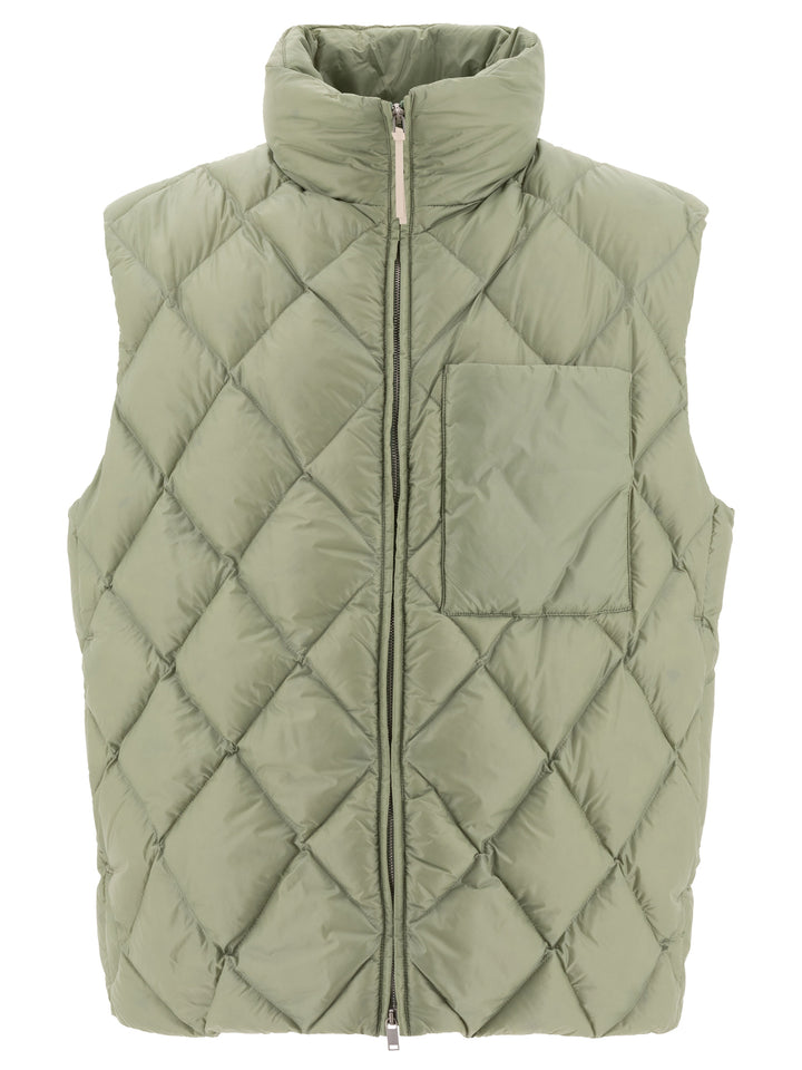 Down Vest With Pocket Giacche Verde