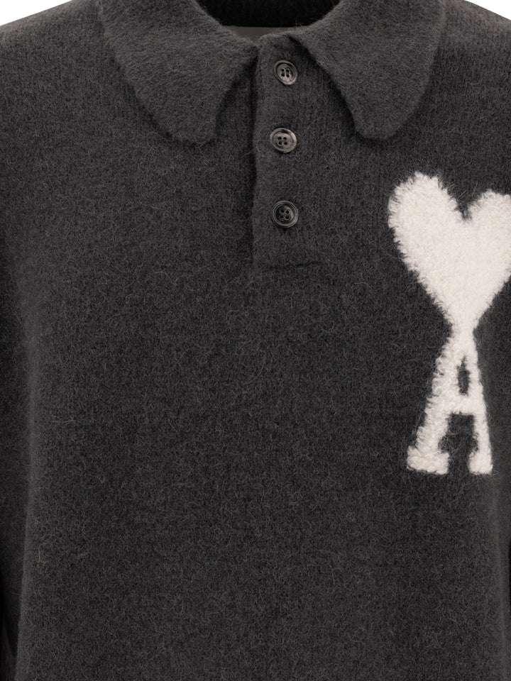 Ami De Coeur Polo Shirts Grey