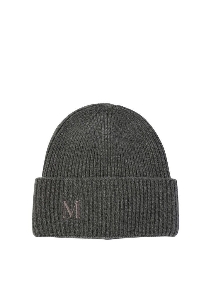 Ribbed Cashmere Beanie Cappelli Grey