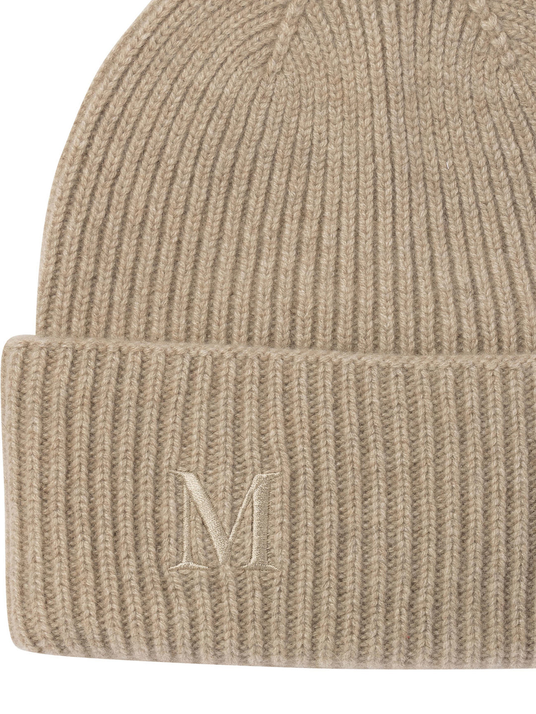 Ribbed Cashmere Beanie Cappelli Beige