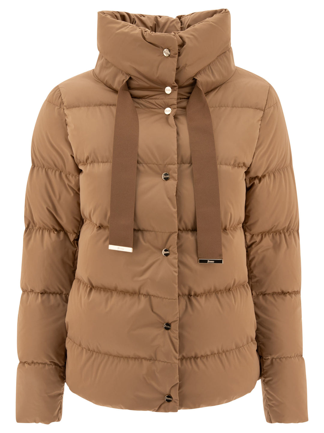 Satin Down Jacket Giacche Marrone