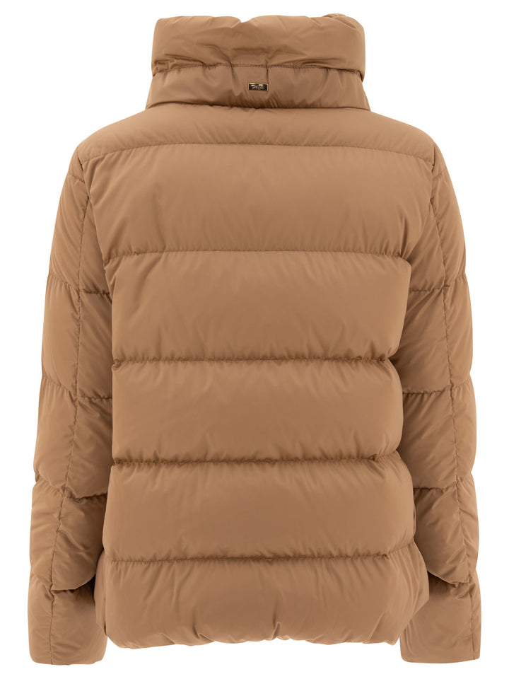 Satin Down Jacket Giacche Marrone