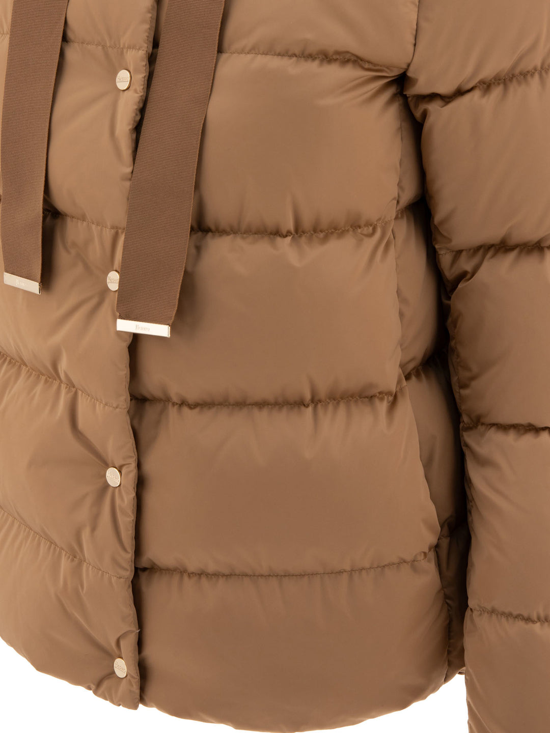 Satin Down Jacket Giacche Marrone